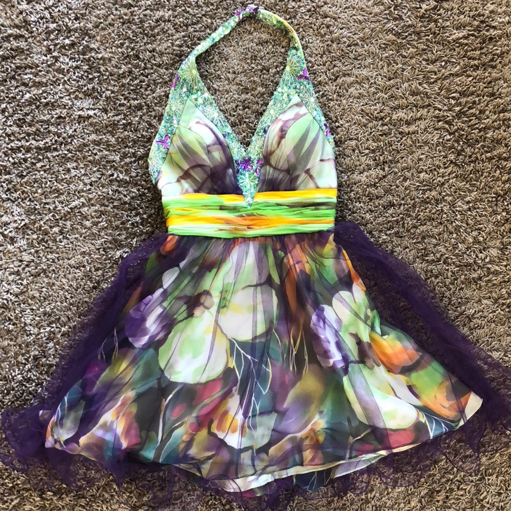 Cocktail Dress 💜💚 - Picture 2 of 3
